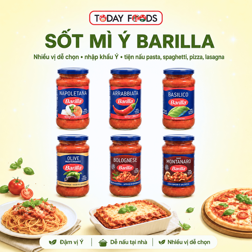Sốt Mì Ý Barilla 300G/400G Nhập Khẩu Ý – Sốt Cà Chua Pasta Spaghetti Pizza Lasagna
