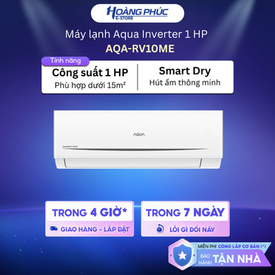 [Phí Lắp đặt 0Đ HCM] Máy Lạnh Aqua Inverter 1.0 HP AQA-RV10ME / 1.5 HP AQA-RV13ME