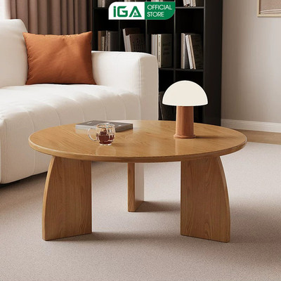Bàn trà tròn bàn sofa decor phòng khách hiện đại thương hiệu IGA - GP430