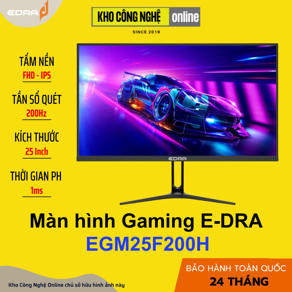 Màn hình Gaming EDRA EGM25F200H 25inch FullHD 200Hz (Hàng Chính Hãng)