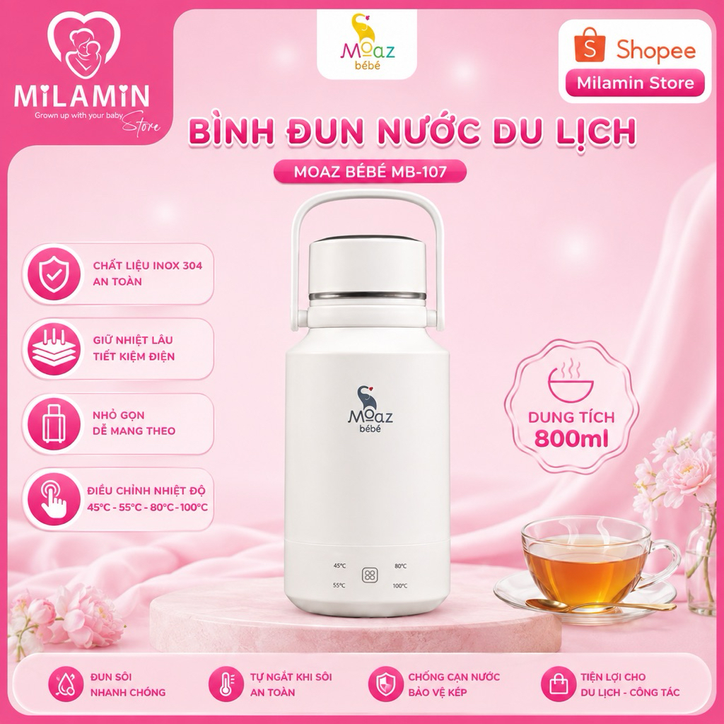👍BÌNH ĐUN NƯỚC DU LỊCH MOAZ BÉBÉ MB-107 MiLaMin Store 🫶