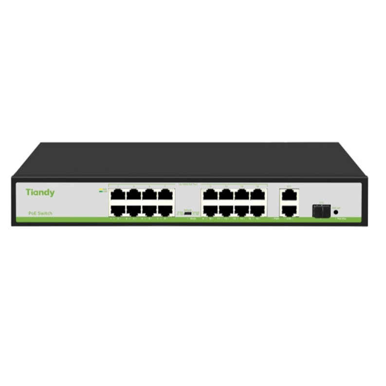 SWITCH TIANDY TC-P3S010- H 8-Port 10/100Mbps PoE + 2-Port GE Uplink, Chính hãng