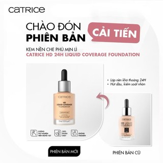 [NHẬP KHẨU] Kem nền kiềm dầu che phủ cao Catrice HD Liquid Coverage Foundation 30ml