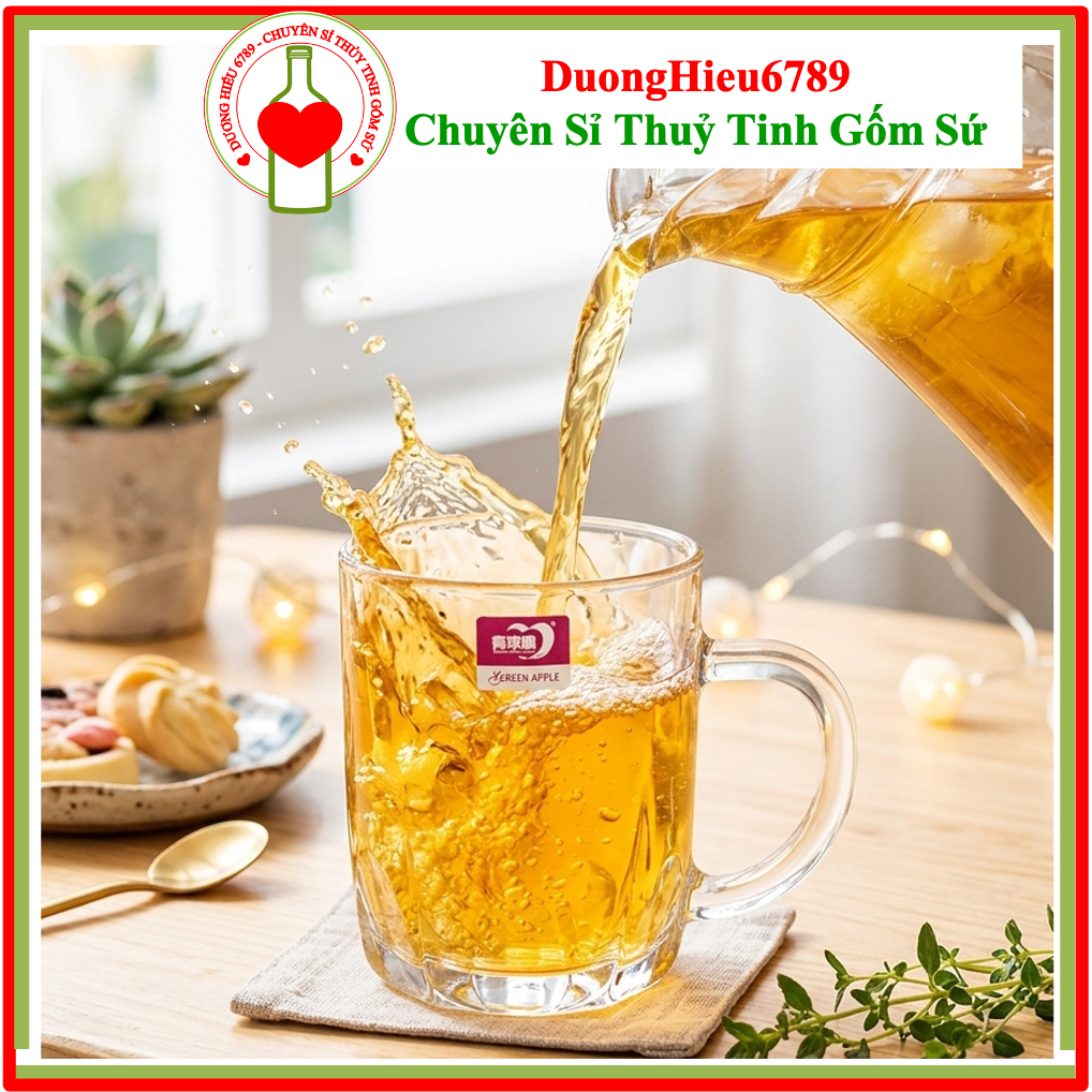 Bộ 6 Cốc Thủy Tinh Có Quai Uống Trà,uống Cafe Cao Cấp ZB151 - Duonghieu6789