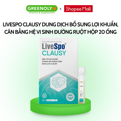 Men vi sinh LiveSpo Clausy 20 ống x 5ml