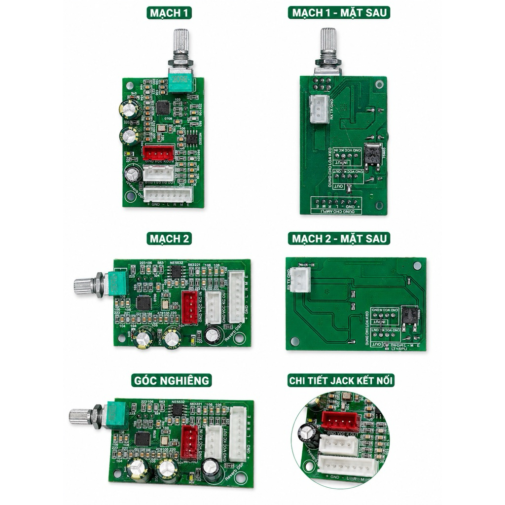 Mạch Reverb DSP Mini Chip KT0708 – Nâng Cấp Âm Thanh Chuyên Nghiệp Cho Amply & Loa Kéo 1 dây 1 mạch 