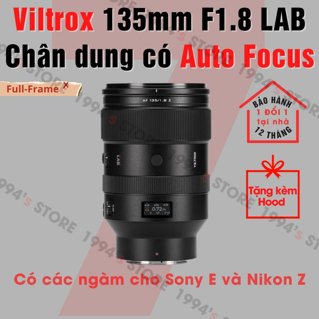 Viltrox AF 135mm F1.8 LAB - Lens chân dung xóa phông dành cho Full-Frame có các ngàm Sony E/FE và Ni