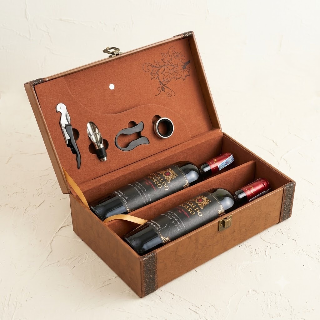 Set quà tặng rượu vang Chile Osvaldo - Hộp VPH đôi