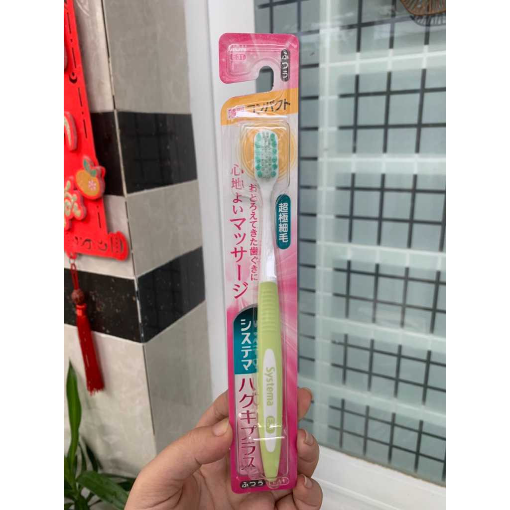 Bàn chải đánh răng LION SYSTEMA HAGUKI PLUS ( nội địa Nhật )