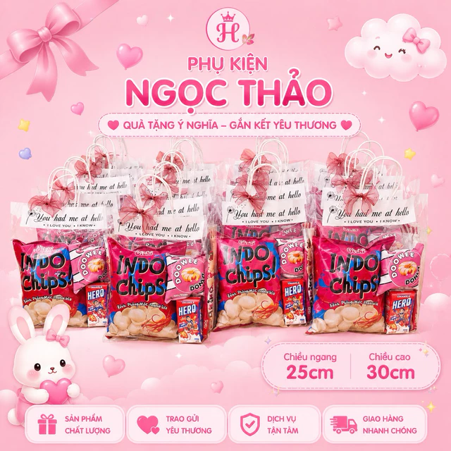 Combo 10-50 túi 25x30cm và 20x25cm đựng bánh kẹo , làm quà tổng kết năm học 1/6 , tặng quà noen , tặng quà tết