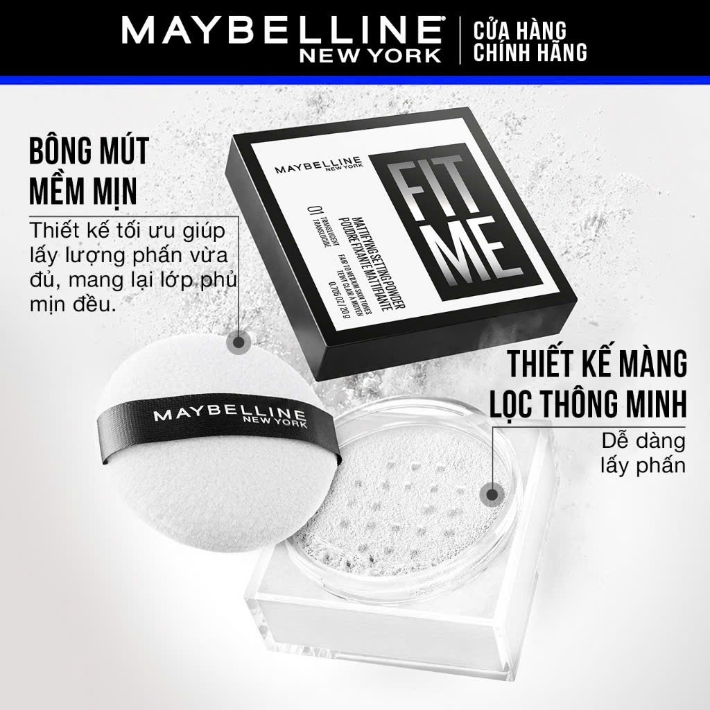 MAYBELLINE Phấn Phủ Bột Filter Finish – Mịn Lì, Kiềm Dầu, Lớp Nền Tự Nhiên | Minihouse