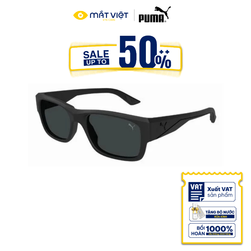 Kính Mát Nam PUMA PU0438S Chính Hãng Chống UV, Kính Mát Chữ Nhật, Kính Mát Thời Trang, Mắt Kính Chín