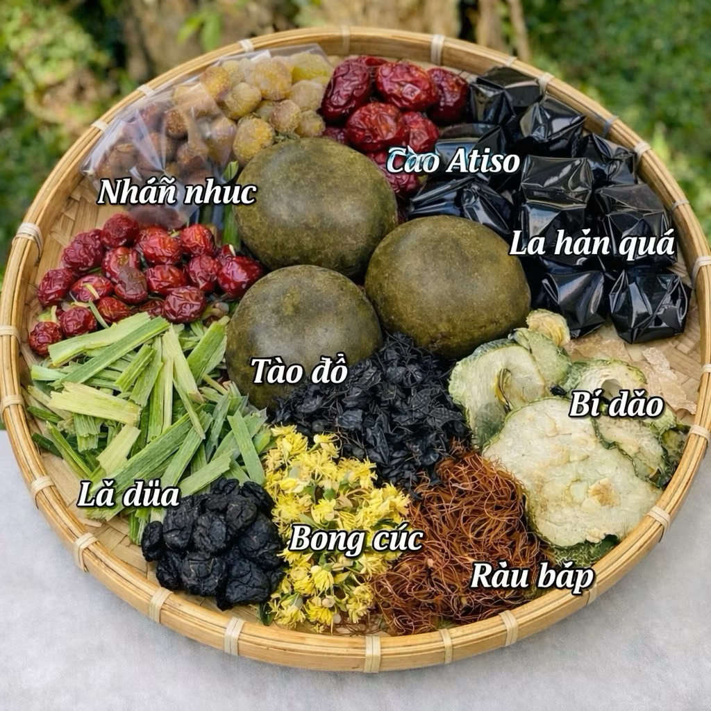 Trà sâm bí đao hạt chia, set nấu 5-7 lít nước, trà bí đao giải khát, nước sâm bí đao