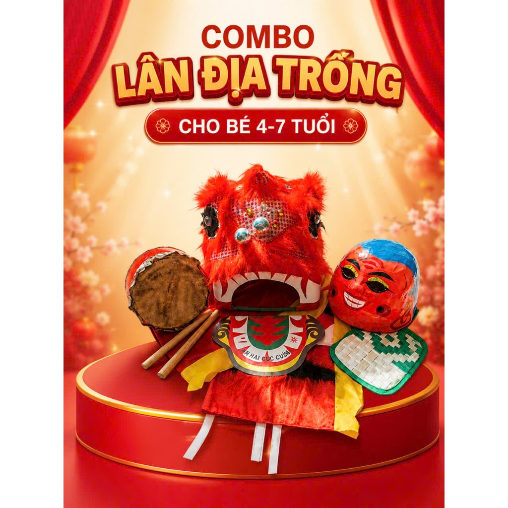 Combo Lân Địa Trống Cho bé ( từ 3-7 tuổi)