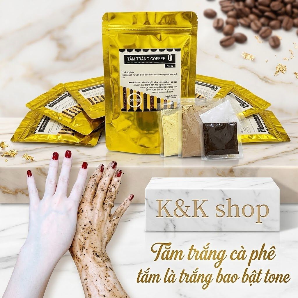 Tắm trắng cà phê siêu bật tone