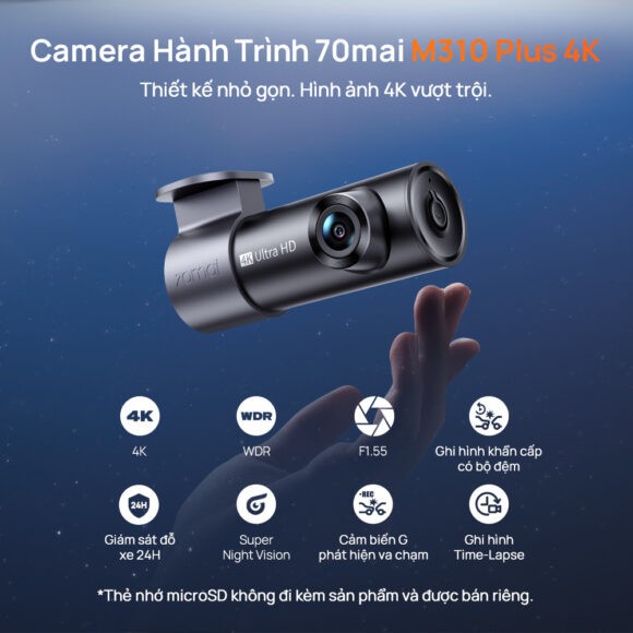Camera hành trình 70mai M310 3K