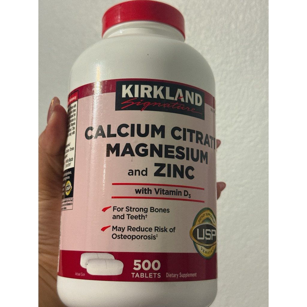 Kirkland Calcium Citrate Magnesium Zinc Vitamin D3 500 Viên Chính Hãng Mỹ | Bổ Sung Canxi Hỗ Trợ Xươ