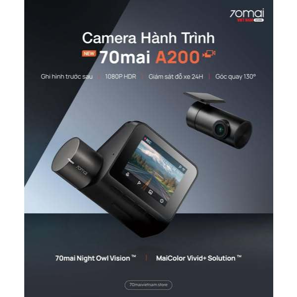 Camera hành trình 70mai A200 trước sau