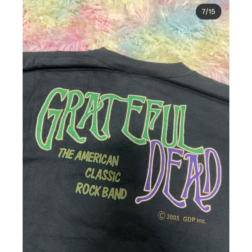 Áo thun rock grateful dead vintage 2005 nam nữ 2hand 2nd real authentic auth chính hãng