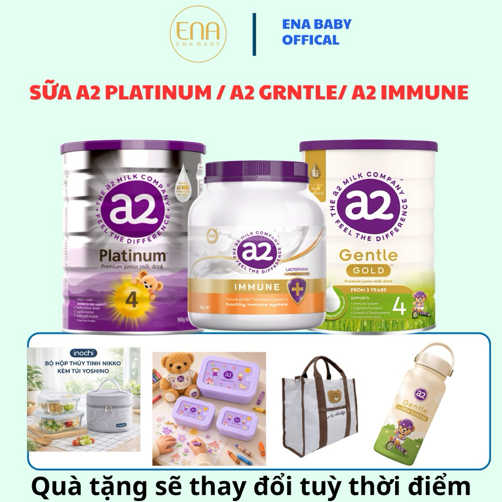 Sữa A2 Platinum/A2 GentleGold/A2 Immune Lon 800g/900g Combo từ 2 Lon kèm Quà