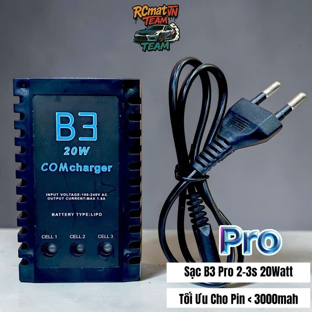 Sạc P.i.n Lipo B3 Pro 20Watt 2-3S Chuyên Sạc Các Dòng Pin Lipo Dưới 3000mah