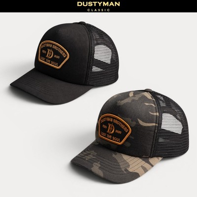 Mũ/Nón Lưỡi Trai Trucker Brothers Dustyman, Lưới Thoáng Khí, Logo Thêu 2D Cao Cấp C112