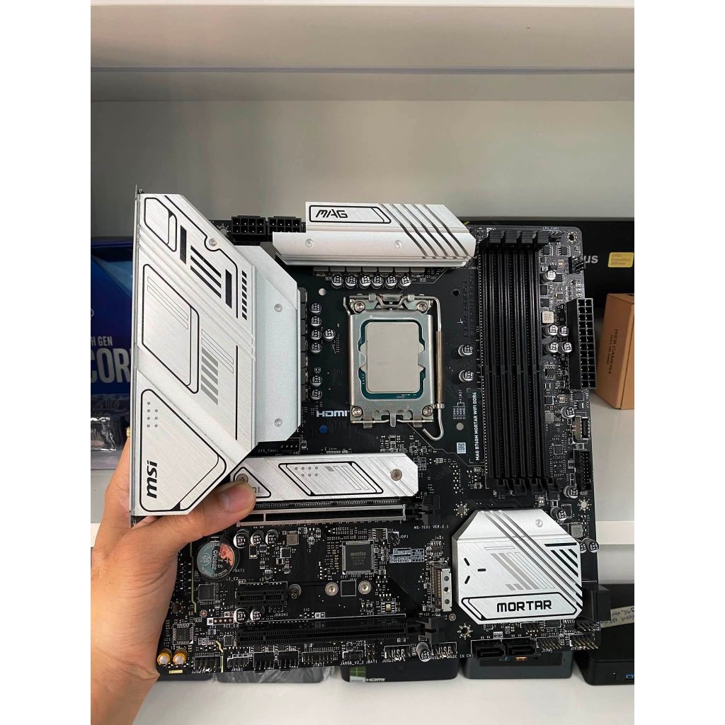 COMBO hàng lướt MSI MAG B760M Mortar WIFI D4_ BH hãng 2027 + CPU i7 12700K tray ...