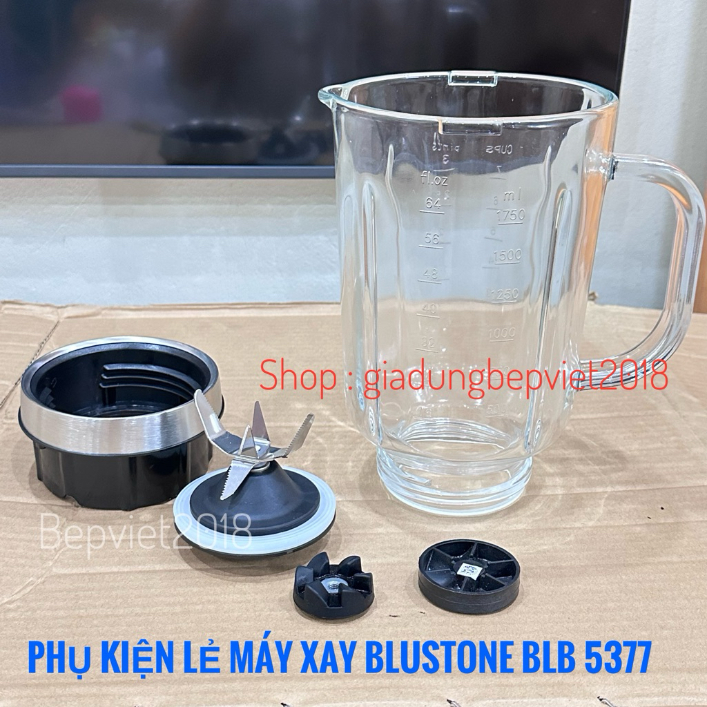Cối Thủy Tinh Máy Xay Sinh Tố Bluestone BLB 5377 Phụ Kiện Chính Hãng