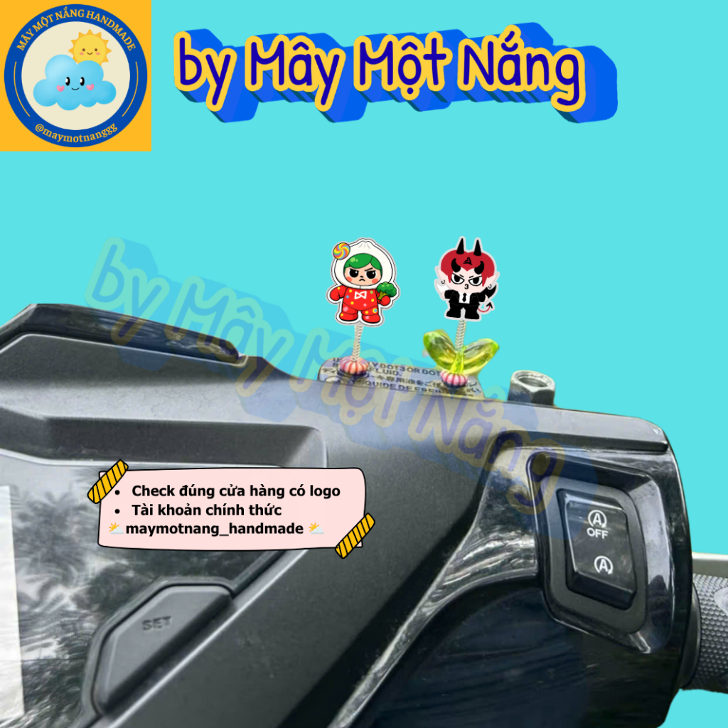 [Tặng ảnh BounPrem] Lò xo gắn xe linh vật Paody dễ thương | Trang trí xe