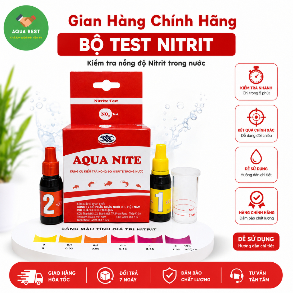 [Chính Hãng, Mẫu Mới] Bộ đo NO2 CP - Test NO2 CP - Bộ test kiểm tra Nitrite trong nước