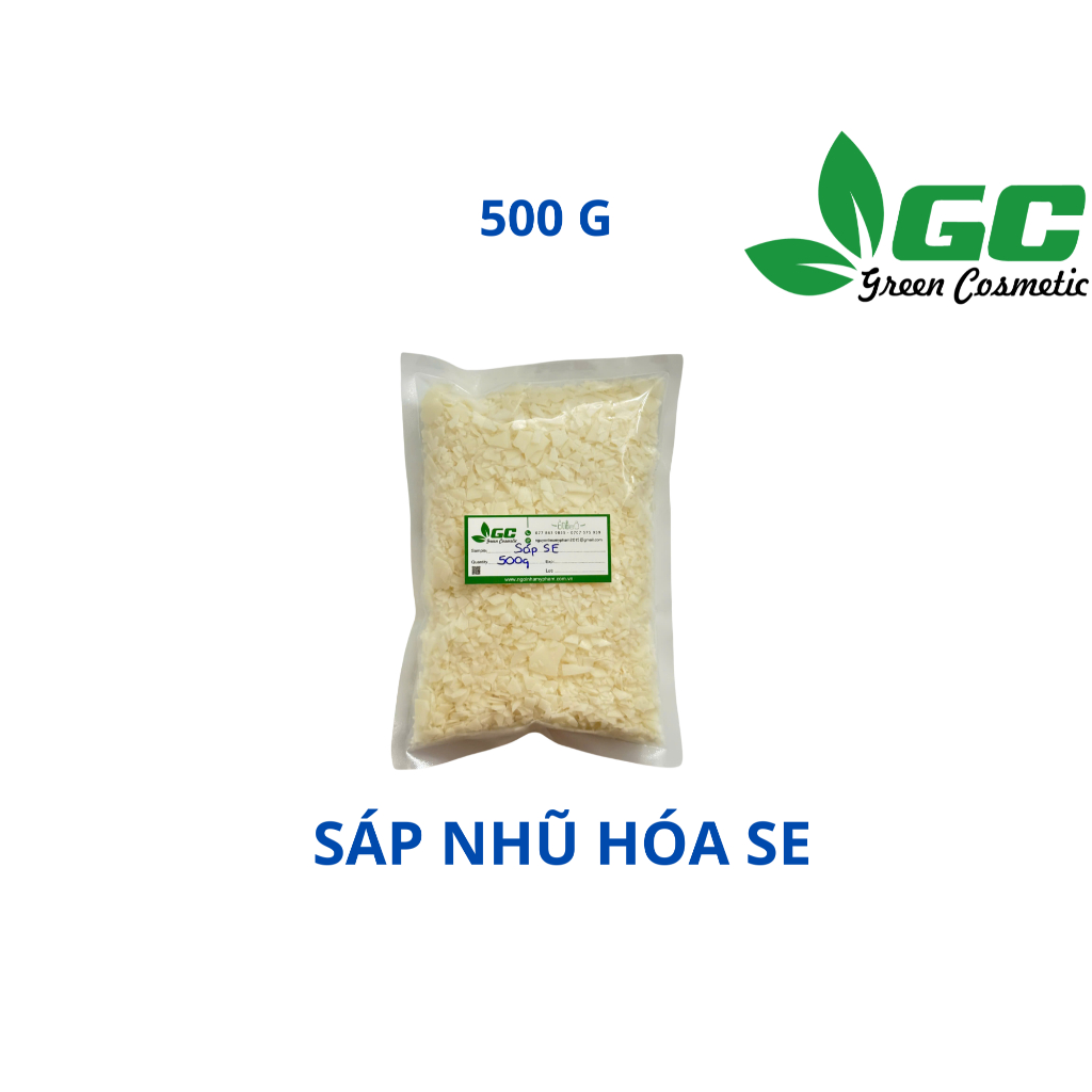 [HCM] Sáp nhũ hoá SE - nhũ hoá dầu vào nước, nhũ hoá kem - nguyên liệu mỹ phẩm Greencosmetic 100g, 500g