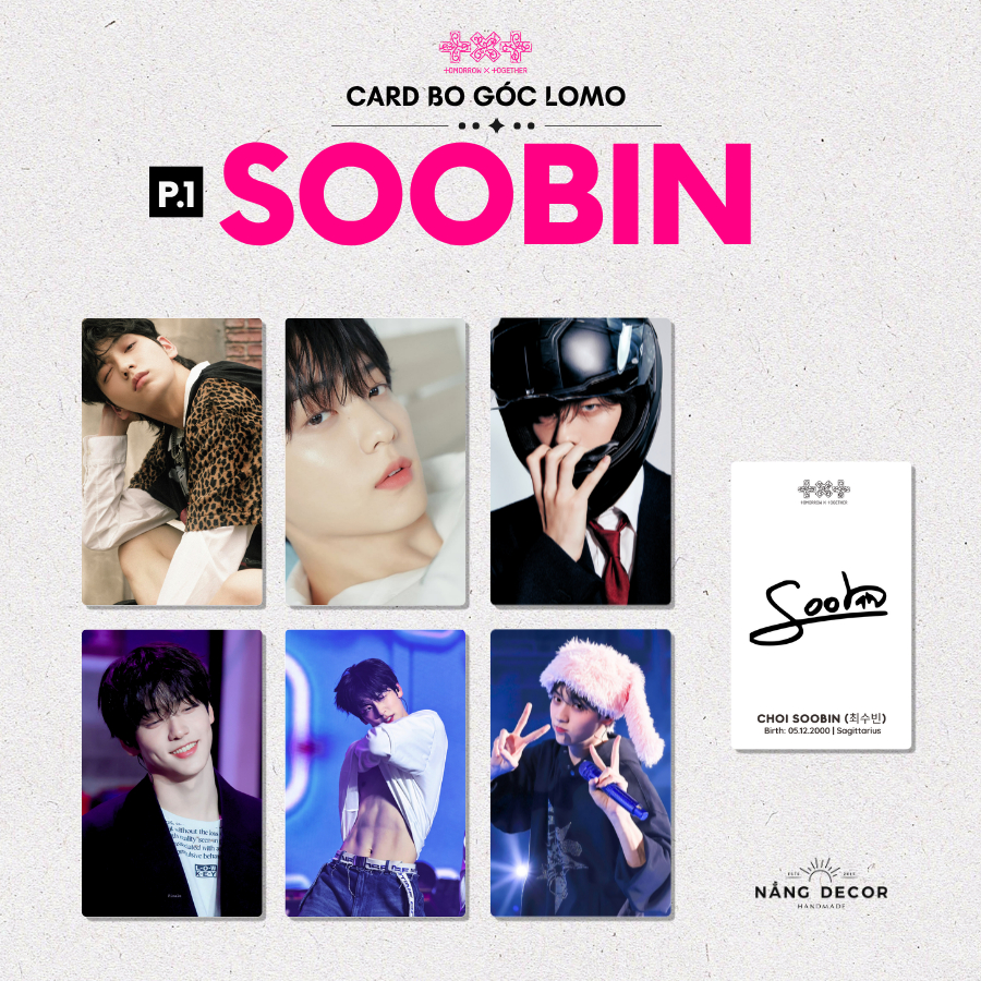 [HCM][P1] Card Bo Góc TXT SOOBIN Choi Soobin - Size 5.4 x 9cm | Nắng Decor 2015