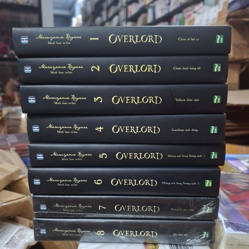 Sách - Overlord tập 1-8 bản đặc biệt unseal Full card ( combo 8 tập)