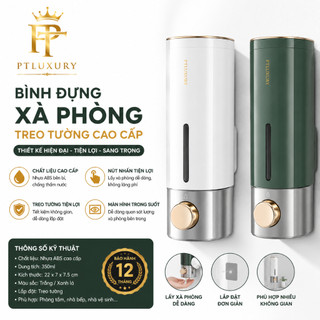 Hộp đựng sữa tắm dầu gội nước rửa tay chất liệu ABS gắn treo tường PTLUXURY Lọ đựng sữa tắm mẫu mới 2025