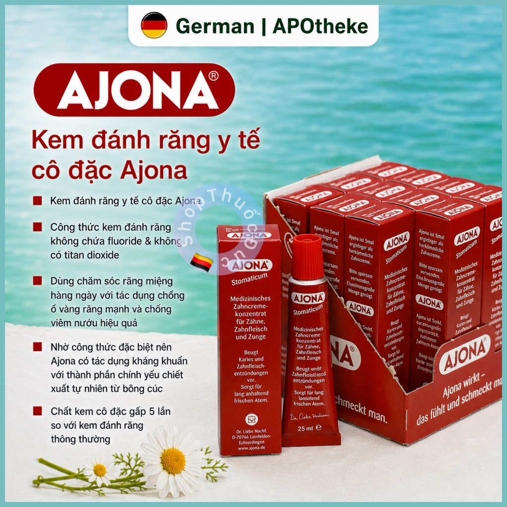 🇩🇪 AJONA—Kem đánh răng Chống Ố vàng răng