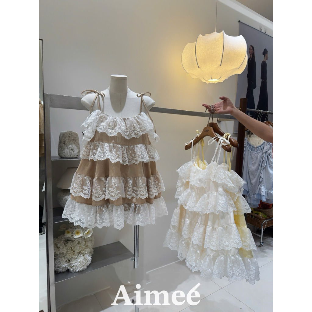 𝐜𝐢𝐧𝐝𝐲.𝐬𝐭𝐮𝐝𝐢𝐨 VÁY REN THÊU HOA TẦNG