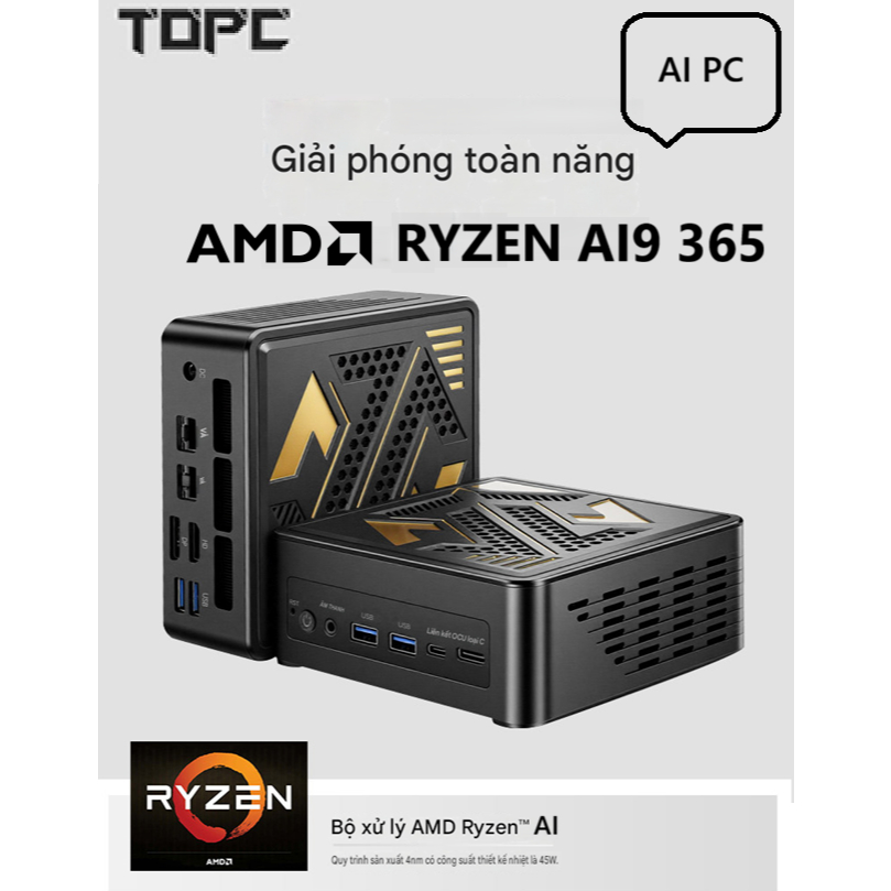 Mini PC TOPC AMD Ryzen AI 9 365 / R7 - 7840HS Oculink USB4 Best P/P