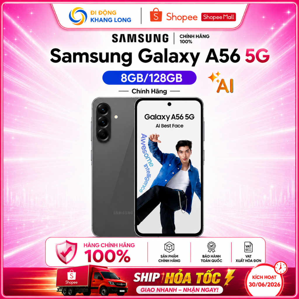 Điện thoại Samsung Galaxy A56 5G 8GB/128GB | 12GB/256GB - Hàng Chính Hãng.