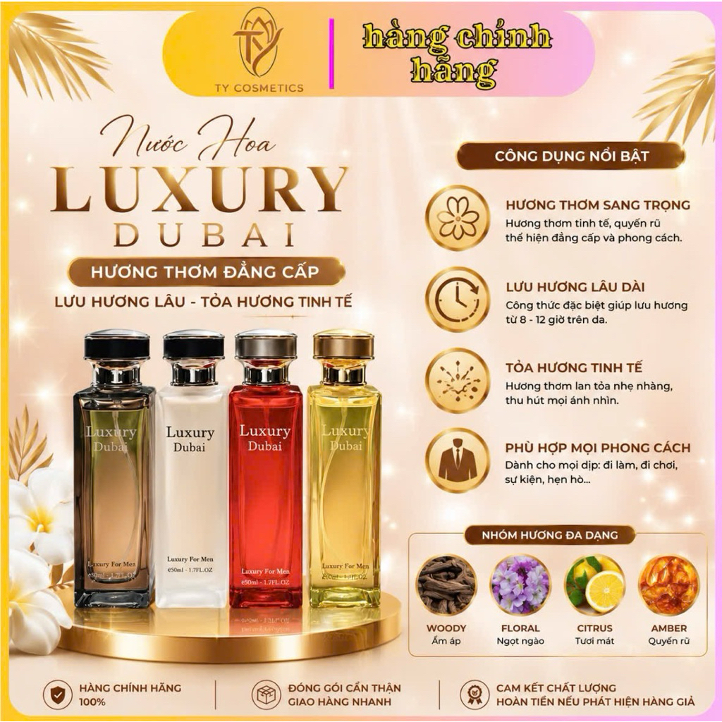 #Luxury Dubai - Nước Hoa Luxury Dubai 50ML - Hàng Chính Hãng