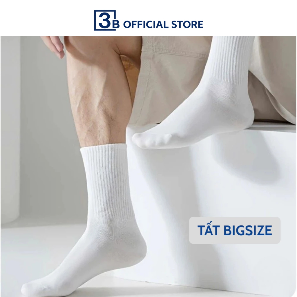 Tất Thể Thao Nam Nữ Bigsize Design By 3B Nhẹ, Thoáng Khí, Khử Mùi
