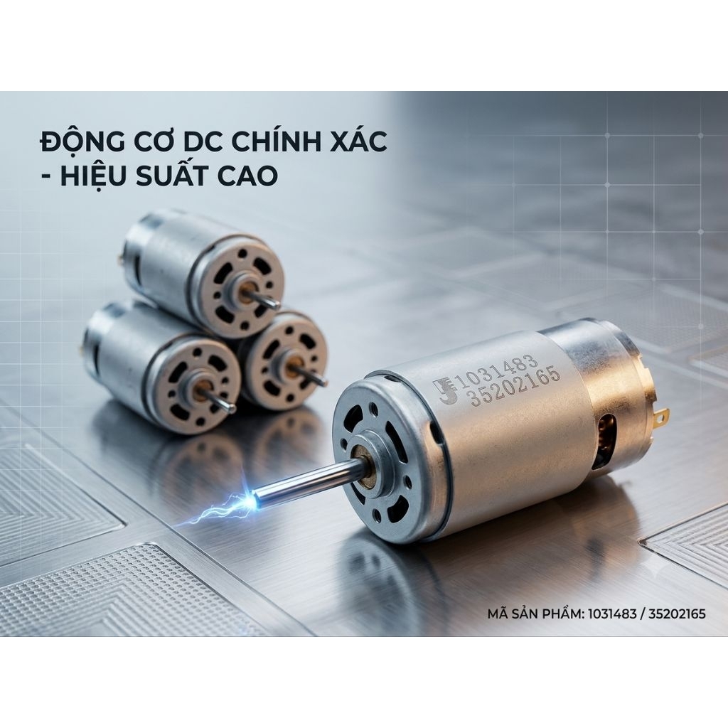 Motor chổi than 385 mạnh mẽ, điện áp 24v, 18000v/phút - Động cơ