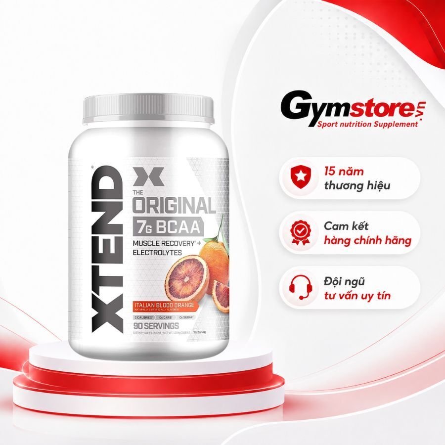 Bột phục hồi phát triển cơ bắp Xtend BCAA 7g Original (Mỹ) bổ sung axit amin và điện giải - Gymstore