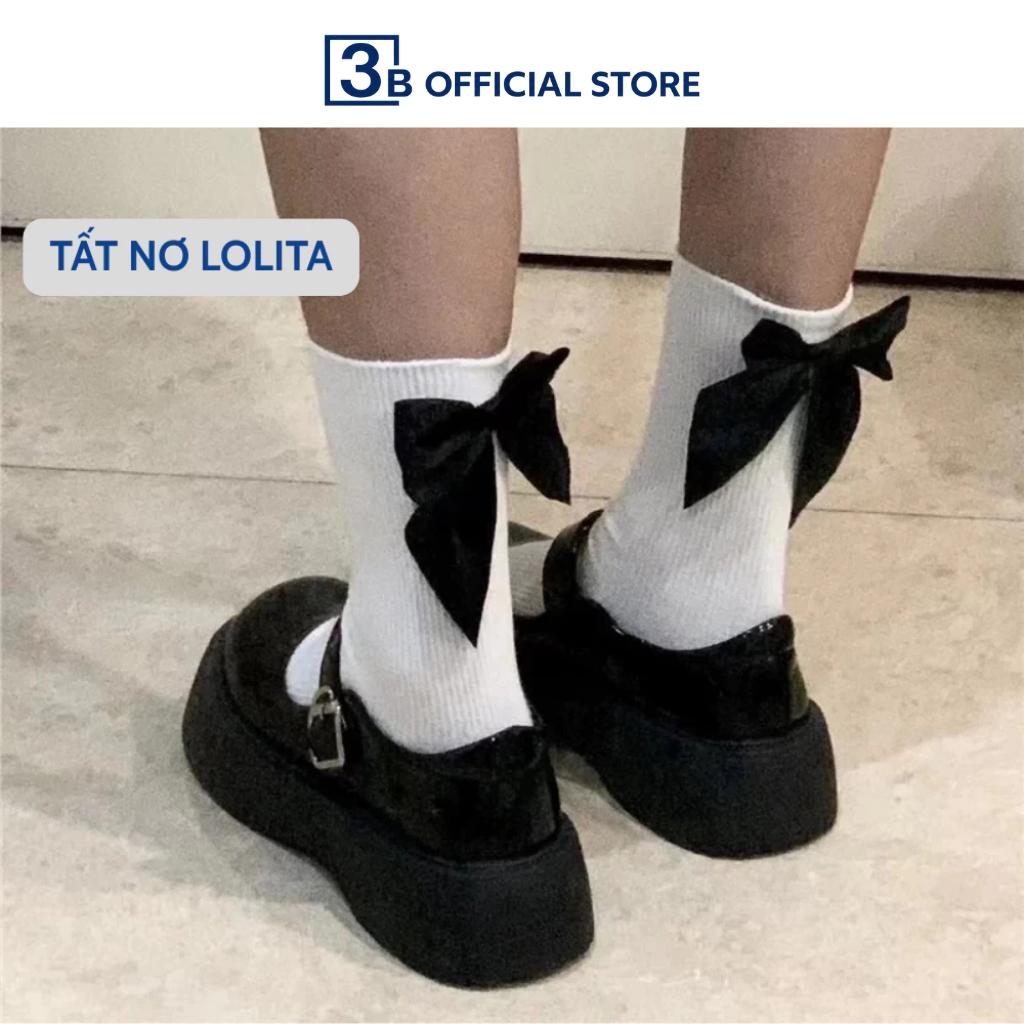 Tất Nữ Cổ Cao Nơ Dễ Thương Design By 3B Phong Cách Lolita