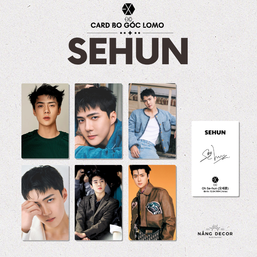 [HCM] Card Bo Góc  Exo SEHUN Oh Se-hun - Size 5.4 x 9cm | Nắng Decor 2015
