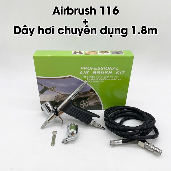 Airbrush Bút Phun Sơn Mini HD- 116 ♥️ [ GIÁ RẺ ] ♥️ Bút Vẽ Phun Sơn Airbrush