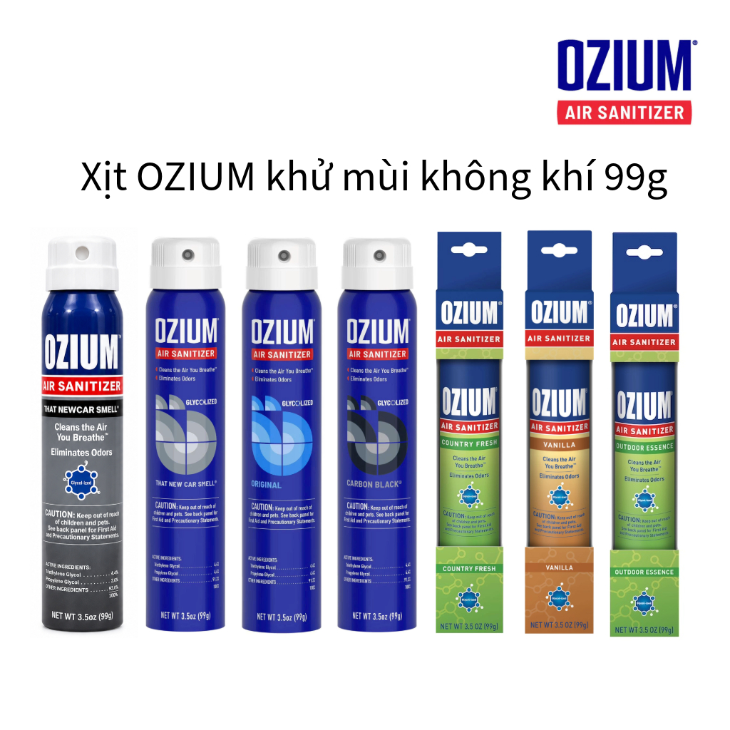 [ 99gram/1chai ] Chai xịt khử mùi trong phòng, xe ô tô, hiệu OZIUM / 99gram/1chai
