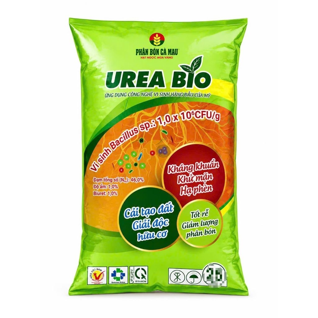 (Bao 50kg) Phân bón Ure xanh Cà Mau đậm đặc phát rễ, xanh lá