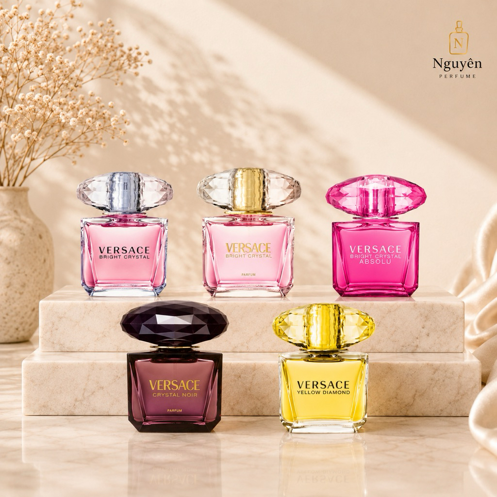 ☔️Nước Hoa Versace Bright Crystal edt, parfum, Bright Crystal Absolu, Crystal Noir, Yellow Diamond C