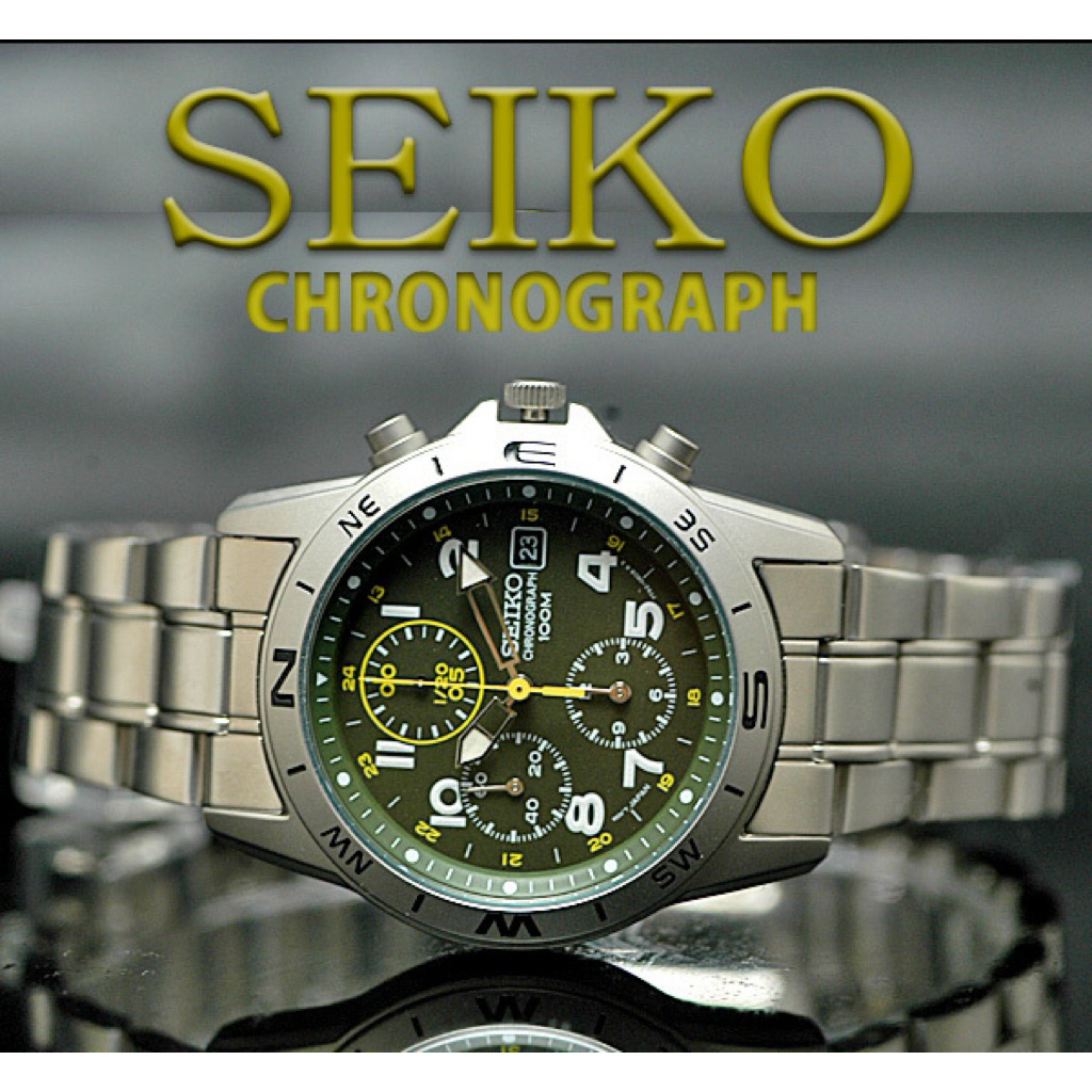 SEIKO , CHRONOGRAPH, đồng hồ quân đội