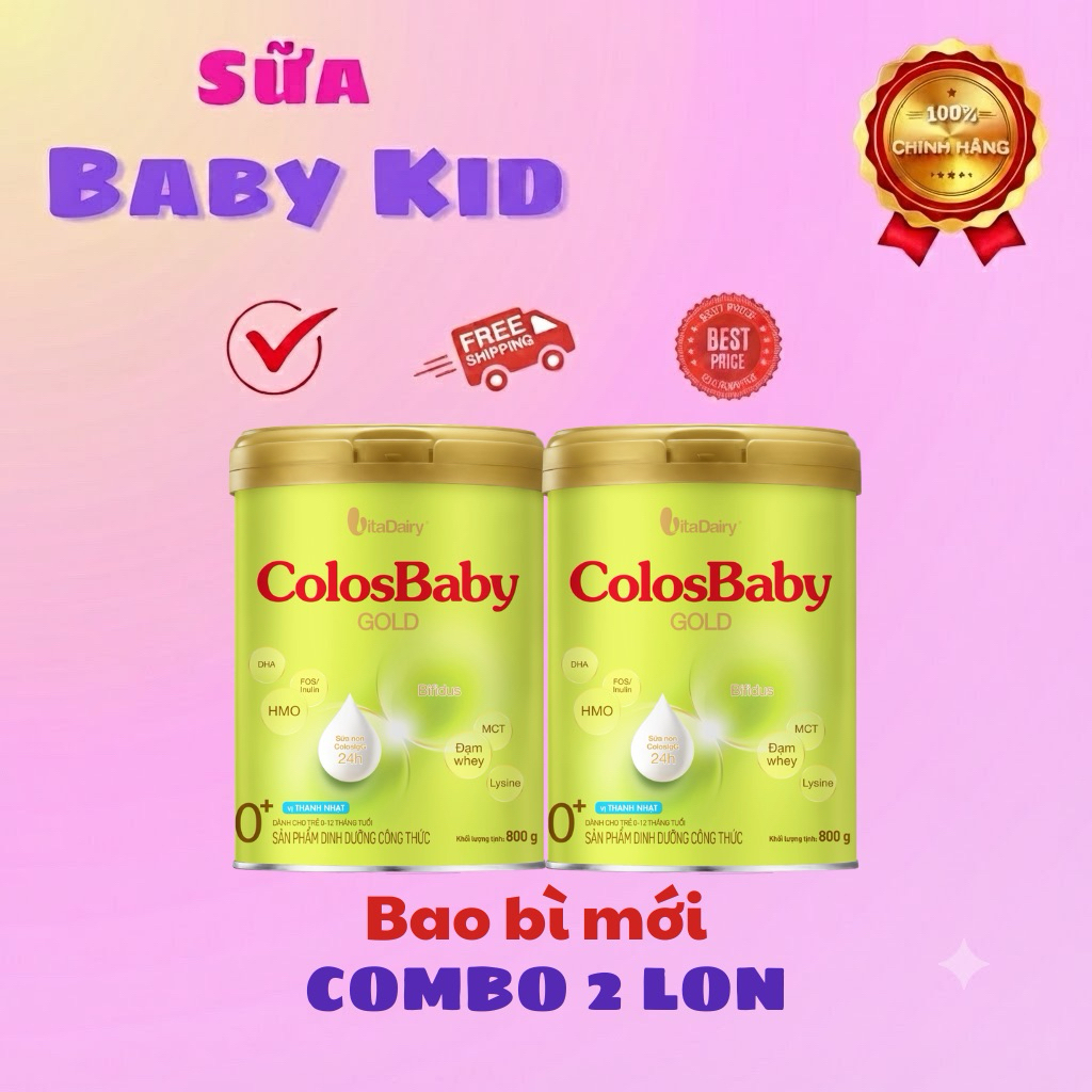 [VỊ THANH NHẠT]Combo 2lon Colosbaby Gold 0+ lon 800gr(DATE MỚI NHẤT-B)